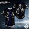IDC IDK IDGAF Blue Skull Baseball Jersey
