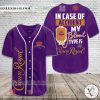 In Case Of Accident My Blood Type Is Crown Royal purple Baseball Jersey