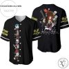 Jack & Sally The Nightmare Before Christmas All Over Print Baseball Jersey – Black