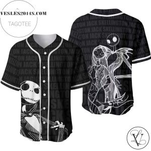 Jack Skellington All Over Print Baseball Jersey – Black