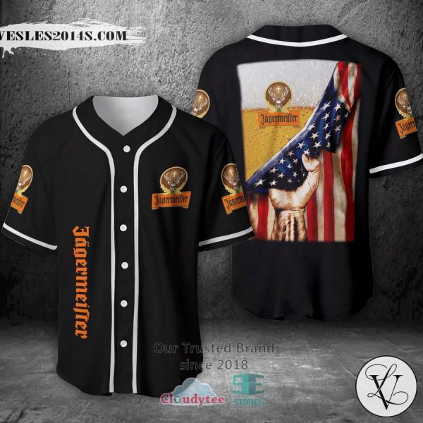 Jagermeister Beer United States Flag Baseball Jersey