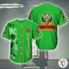 Jagermeister logo skull green Baseball Jersey