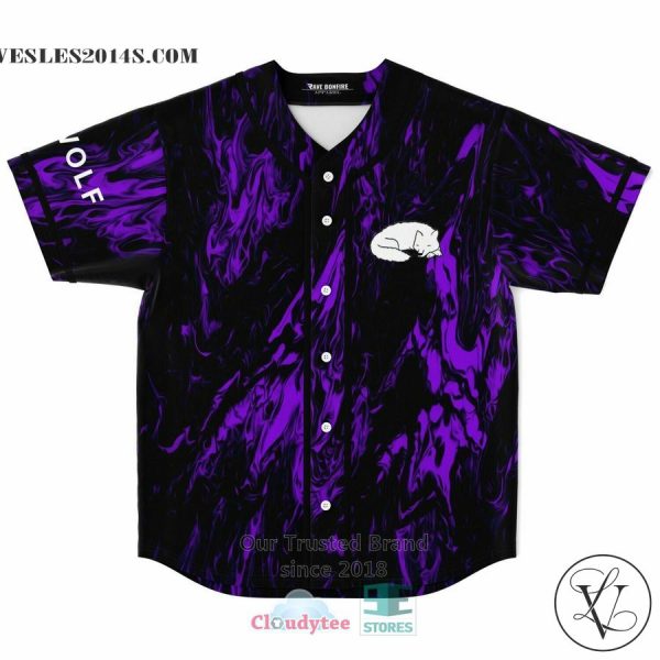 Jai Wolf logo black purple Baseball Jersey