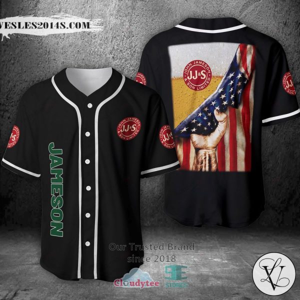 Jameson Irish Whiskey Beer United States Flag Baseball Jersey