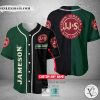 Jameson Irish Whiskey Your Name Black Green Baseball Jersey