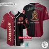 Jameson Irish Whiskey Your Name Black and Red Baseball Jersey