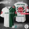 Jameson Irish Whiskey Your Name Green White Baseball Jersey