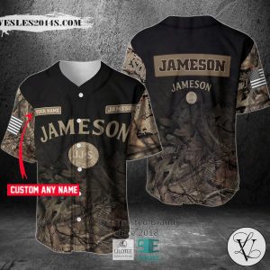 Jameson Irish Whiskey Your Name Hunting Baseball Jersey