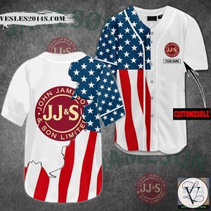 Jameson U.S Flag Custom Name Baseball Jersey