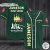 Jameson in my veins Jesus in my heart Baseball Jersey
