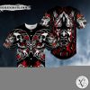 Japanese Oni Demon Skull Baseball Jersey