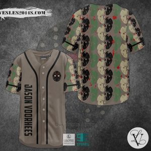 Jason Voorhees Faces Horror Movie Baseball Jersey