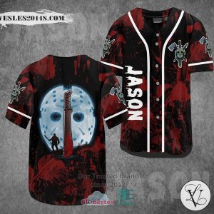 Jason Voorhees Knife Blood Baseball Jersey