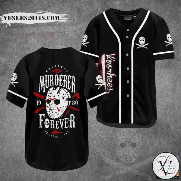 Jason Voorhees Murderer Forever Baseball Jersey