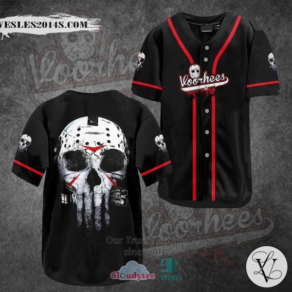 Jason Voorhees Punisher Skull Baseball Jersey