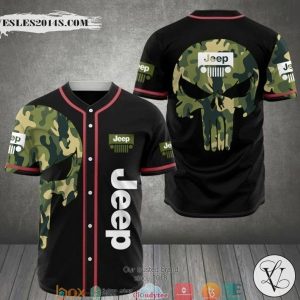 Jeep Punisher Skull camo Baseball Jersey