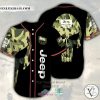 Jeep camo Punisher Skull black Baseball Jersey