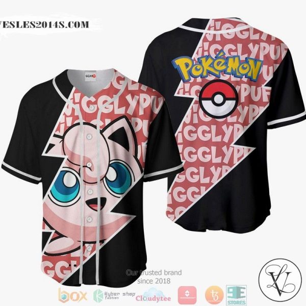 Jigglypuff Pokemon Baseball Jersey Shirt