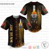 Jim Beam Flame Skull Baseball Jersey