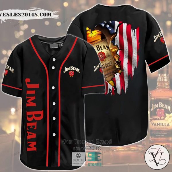 Jim Beam US Flag Baseball Jersey