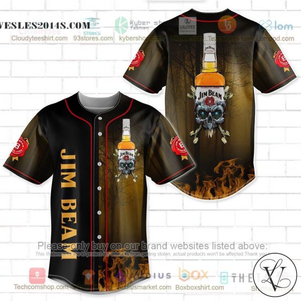Jim Beam skull head Baseball Jersey