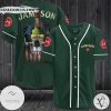 John Jameson US Flag Skull Green Baseball Jersey