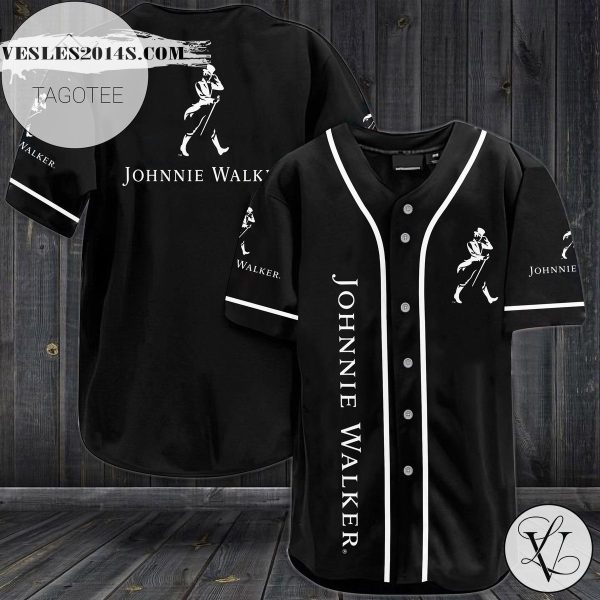 Johnnie Walker Whiskey Baseball Jersey – Black