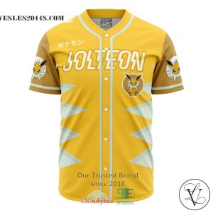 Jolteon Eeveelution Pokemon Baseball Jersey