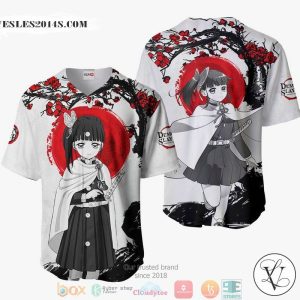 Kanao Tsuyuri Demon Slayer Grey Baseball Jersey Shirt