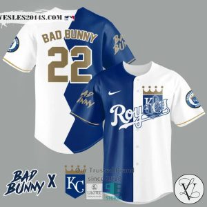 Kansas City Royals Bad Bunny 22 Baseball Jersey