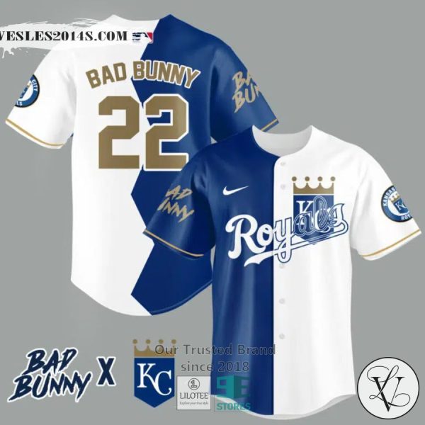 Kansas City Royals Bad Bunny 22 Baseball Jersey