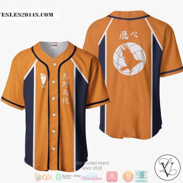 Karasuno Haikyuu Orange Baseball Jersey Shirt