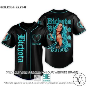 Karol G Bichola Black Cyan Baseball Jersey