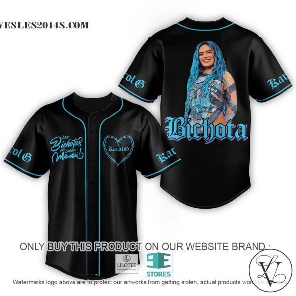 Karol G Bichota Black Baseball Jersey