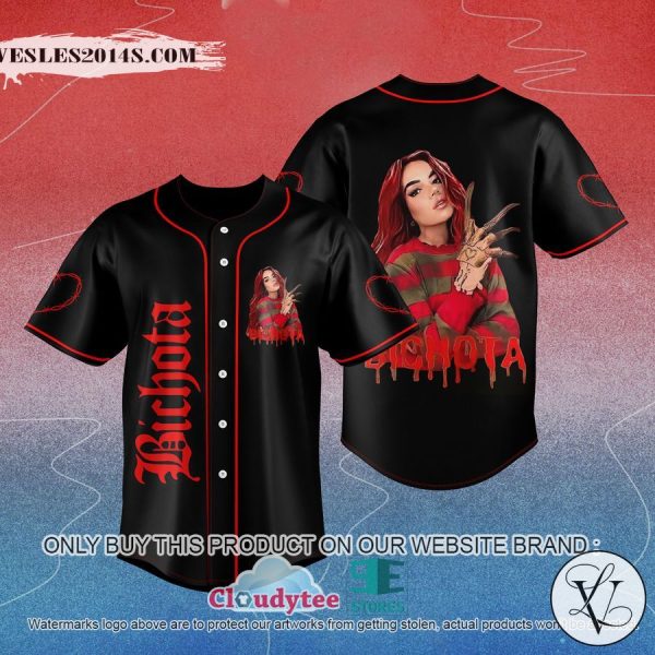 Karol G Freddy Krueger black Baseball Jersey