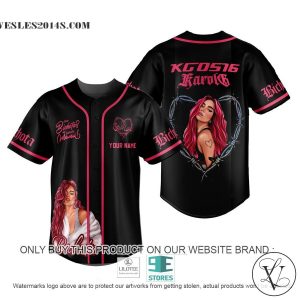 Karol GAKarol G Las Bichotas No lloran Mami Custom Name Baseball Jersey