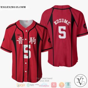 Kenma Kozume Haikyuu Red Baseball Jersey Shirt