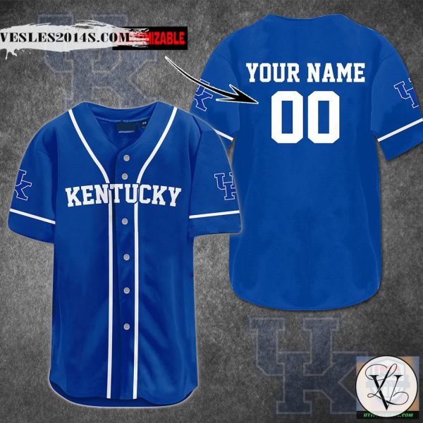 Kentucky Wildcats Men’s Basketball Personalized Baseball Jersey