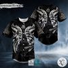 King Viking and Skull Tattoo Baseball Jersey