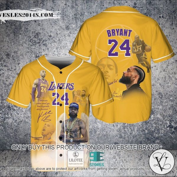Kobe Bryant 24 Los Angeles Lakers Baseball Jersey