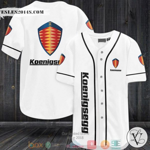 Koenigsegg Automotive AB White Baseball Jersey