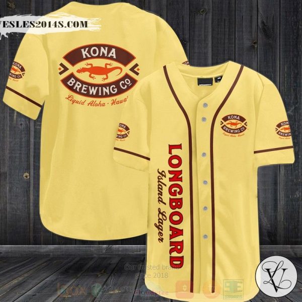 Kona Brewing Company Baseball Jersey Shirt vJU