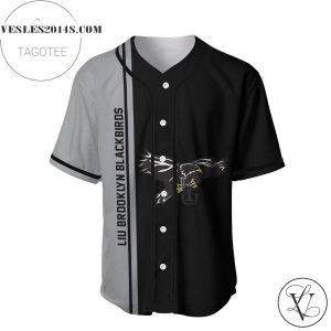 LIU Brooklyn Blackbirds Baseball Jersey Half Style – NCAA