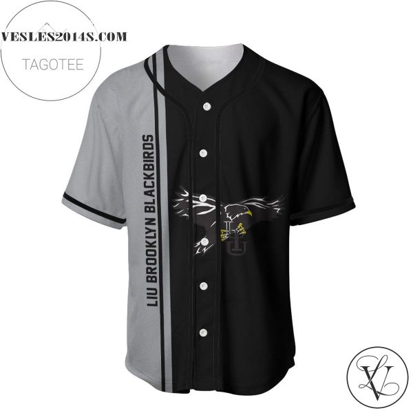 LIU Brooklyn Blackbirds Baseball Jersey Half Style – NCAA