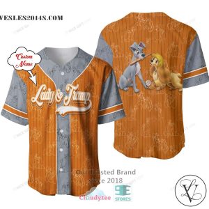 Lady And The Tramp Custom Name Baseball Jersey Shirt