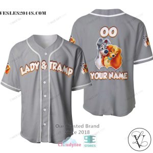 Lady And The Tramp Love Cartoon Personalized Baseball Jersey Shirt