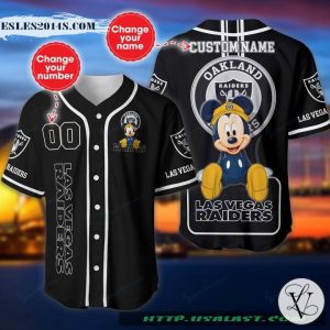 Las Vegas Riders Mickey Mouse Personalized Baseball Jersey Shirt