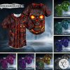 Lava Blast Fire Skull Baseball Jersey