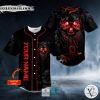 Lava Blood Melting Skull Custom Baseball Jersey