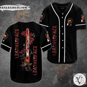 Leatherface Chainsaw White Piping Baseball Jersey